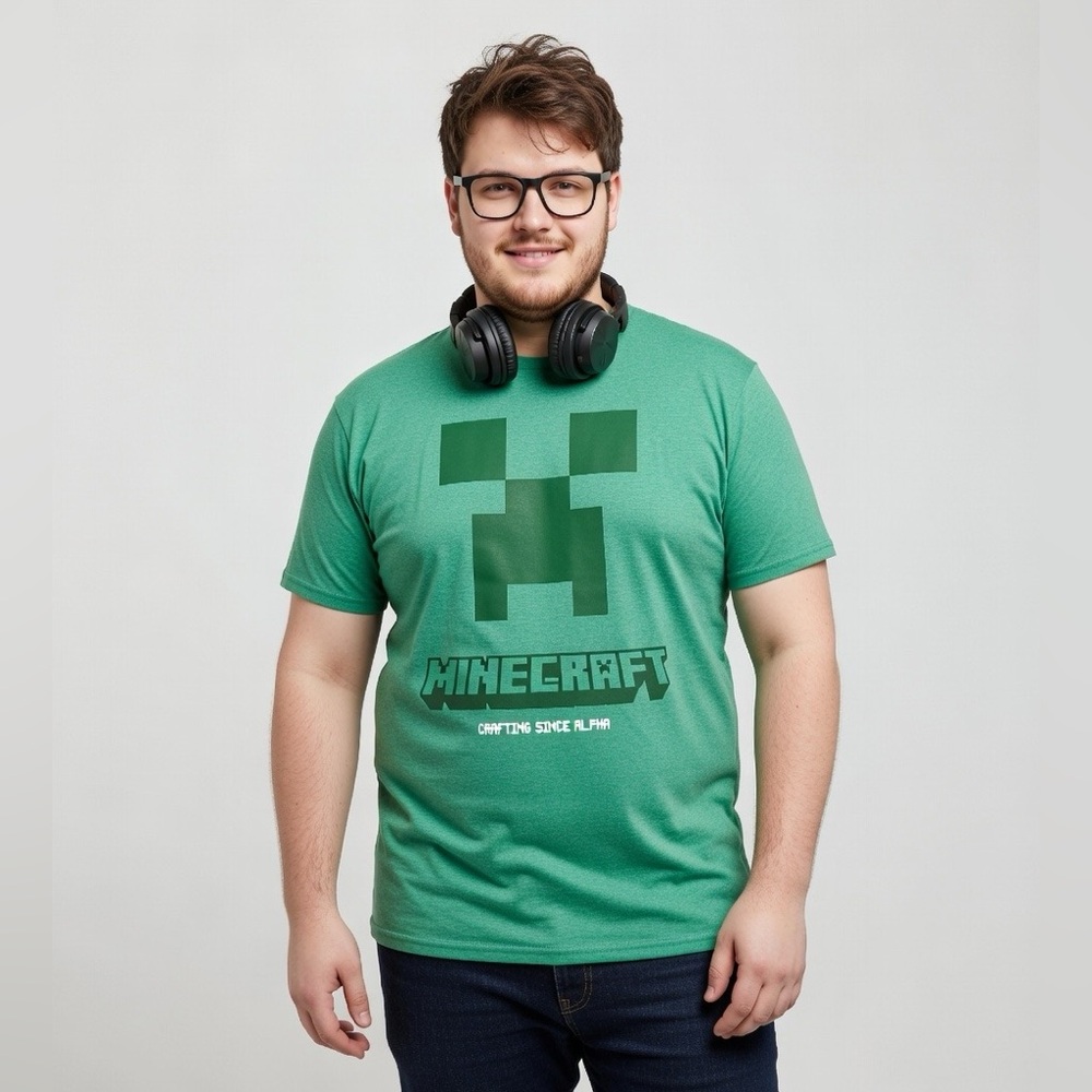 Minecraft Creeper Graphic Video Game Tee Shirt